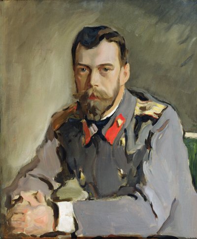 Porträt von Nikolaus II., 1900 von Valentin Aleksandrovich Serov